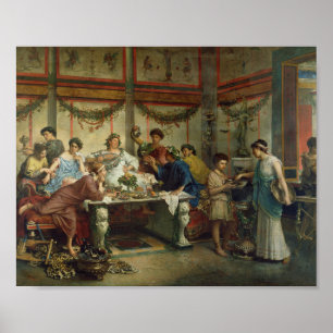 Bompiani - en romersk fest sen 1800-talet poster