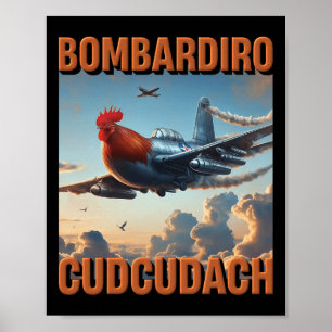 Bomrdiro Cudcudach italiensk hjärnrot plan tupp Poster