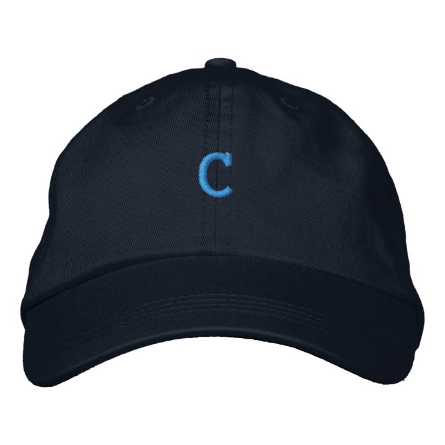Bomull C -Initialbokstav Monogram Snygg-Hatt  Broderad Keps (Framsida)
