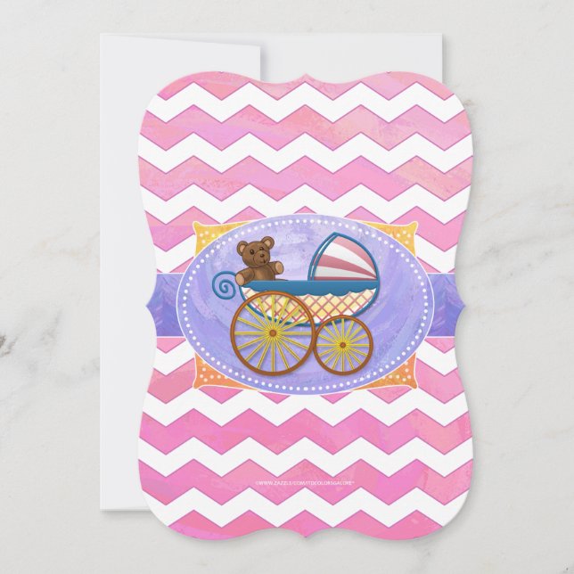 Bomull Candy Baby Saker Inbjudningar (Framsida)