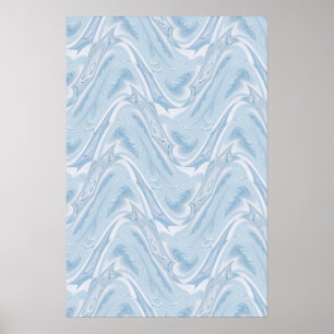 Bomull Candy Blue-Abstrakt Poster