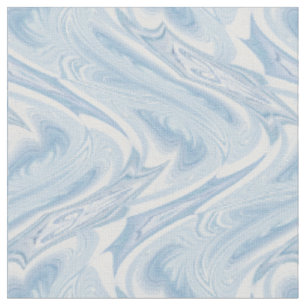 Bomull Candy Blue Swirl Tyg