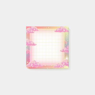 Bomull Candy Clouds - Neon Dreams Sticky Notes Post-it Block
