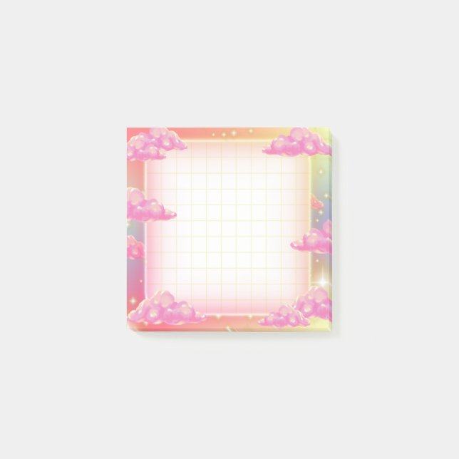 Bomull Candy Clouds - Neon Dreams Sticky Notes Post-it Block (Framsida)