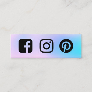 Bomull Candy Facebook Instagram Pinterest Mini Visitkort