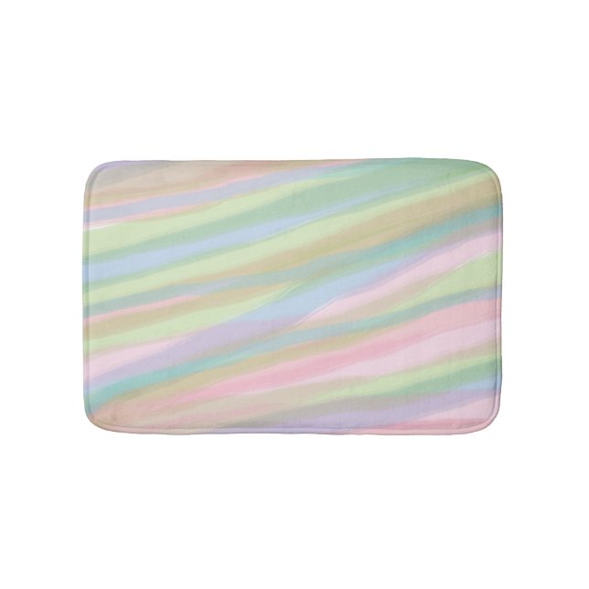 Bomull candy färg Bath Mat Badrumsmatta (Framsidan)