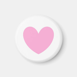 Bomull Candy Rosa polka-hjärtan på vitt Magnet