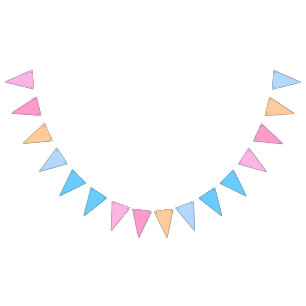 Bomull Candy till Bubblegum Blue Gradient Vimplar