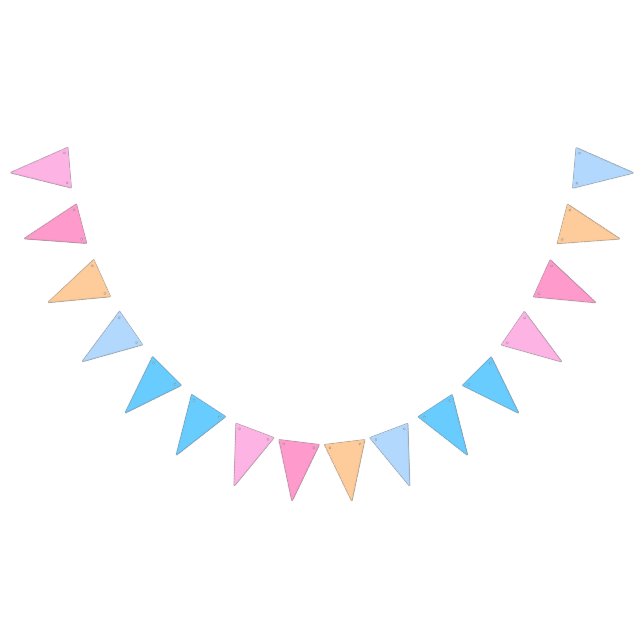 Bomull Candy till Bubblegum Blue Gradient Vimplar (Alla)