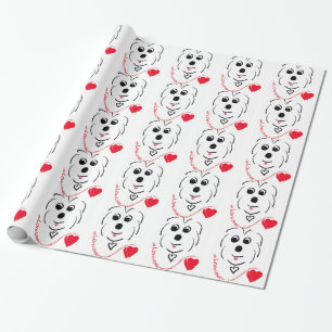 Bomull de Tulear Älska Presentpapper