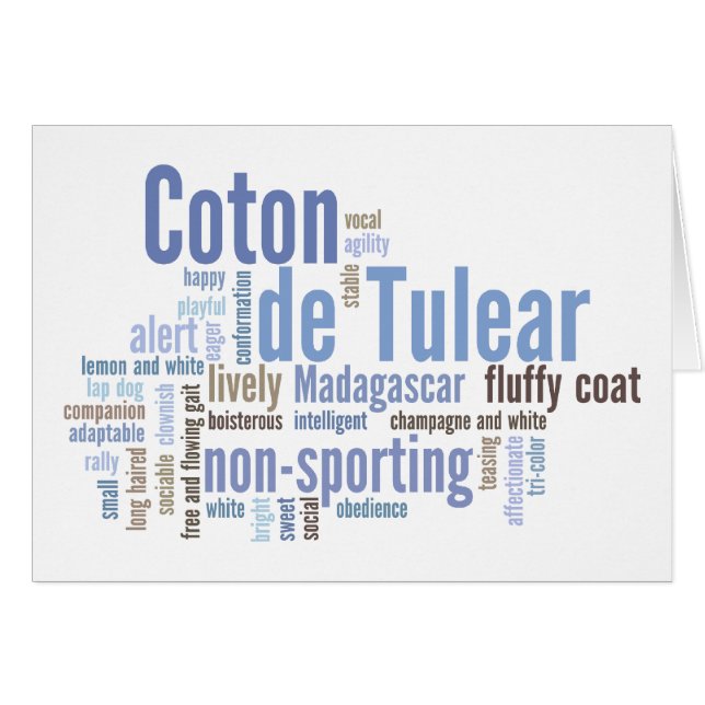 Bomull de Tulear Hälsningskort (Framsidan Horizontal)