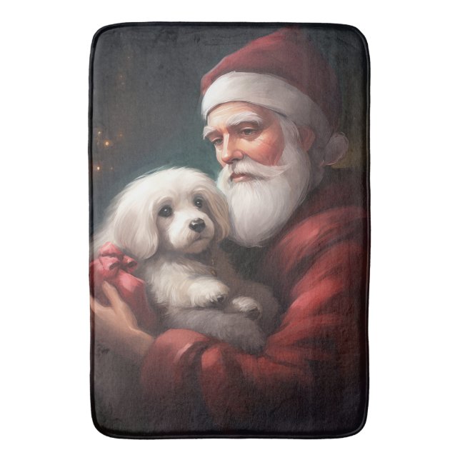 Bomull De Tulear Med Tomte Jul Badrumsmatta (Framsidan (Vertikal))