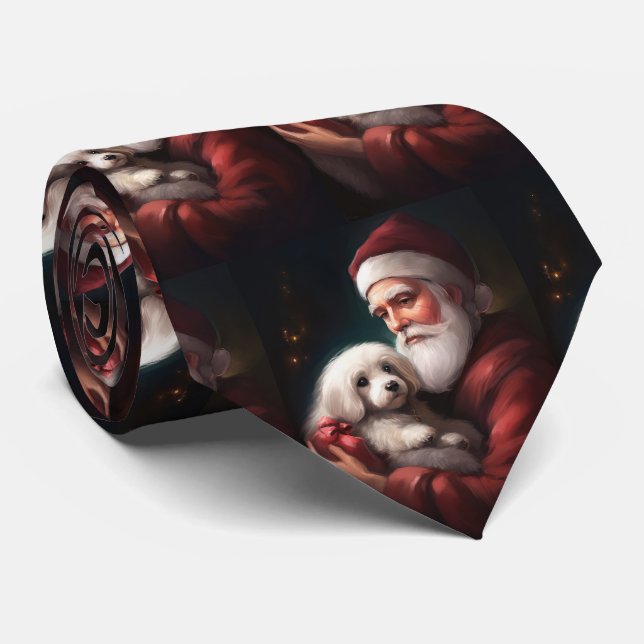 Bomull De Tulear Med Tomte Jul Slips (Rullad)