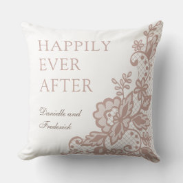 Bomull Dusty ro personlig bröllop Kudde
