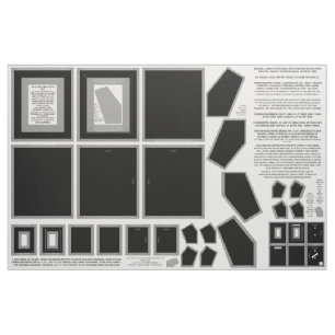 Bomull Fabric 3 Black foto ramar sydd mönster Tyg