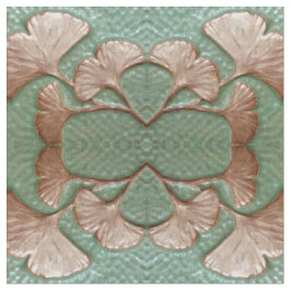 Bomull Fabric med Gingko löv mönster Tyg