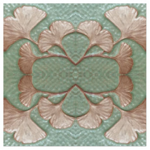 Bomull Fabric med Gingko löv mönster Tyg