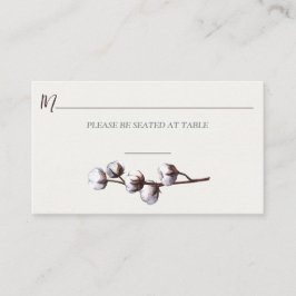 Bomull, Gren, Bröllop, träskekort Placeringskort