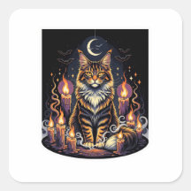 Bomull med ljus - Maine Coon Halloween
