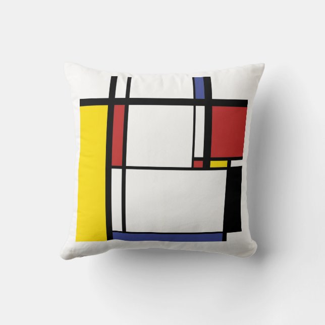 Bomull Pillow - Piet Mondrian Kudde (Baksida)