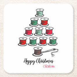 Bomull Reel Julgran SeEG Underlägg Papper Kvadrat