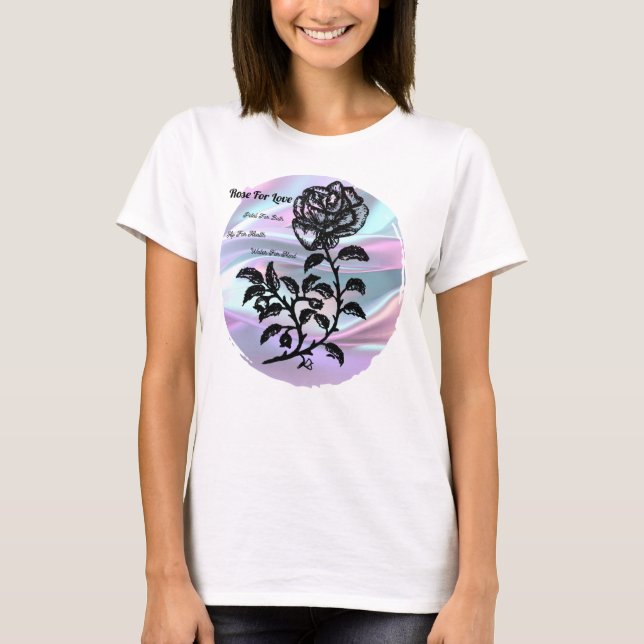 Bomull Ro i Kärlek T Shirt (Framsida)