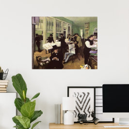 Bomullmarknad i New Orleans av Edgar Degas Poster