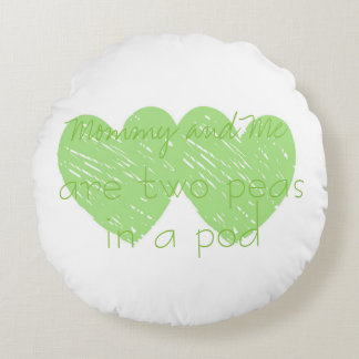 Bomullsbabymammor och mig beställnings- rund kudde