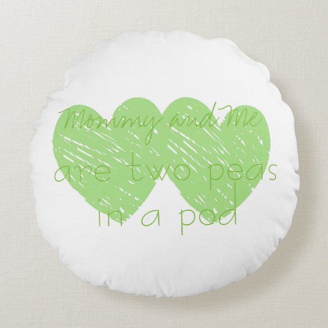 Bomullsbabymammor och mig beställnings- rund kudde (Framsidan)