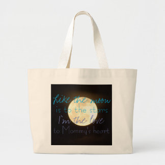 Bomullsbabymånen till stjärnatotot hänger lös jumbo tygkasse