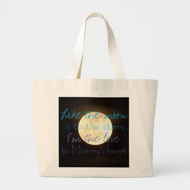 Bomullsbabymånen till stjärnatotot hänger lös jumbo tygkasse (Framsidan)