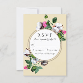 Bomullsblomma i ram. Botanisk bröllop OSA