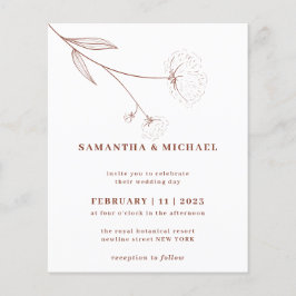 Bomullsblomman Hösten Terracotta Indie budget Flygblad