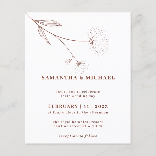 Bomullsblomman Hösten Terracotta Indie budget Flygblad (Framsidan)