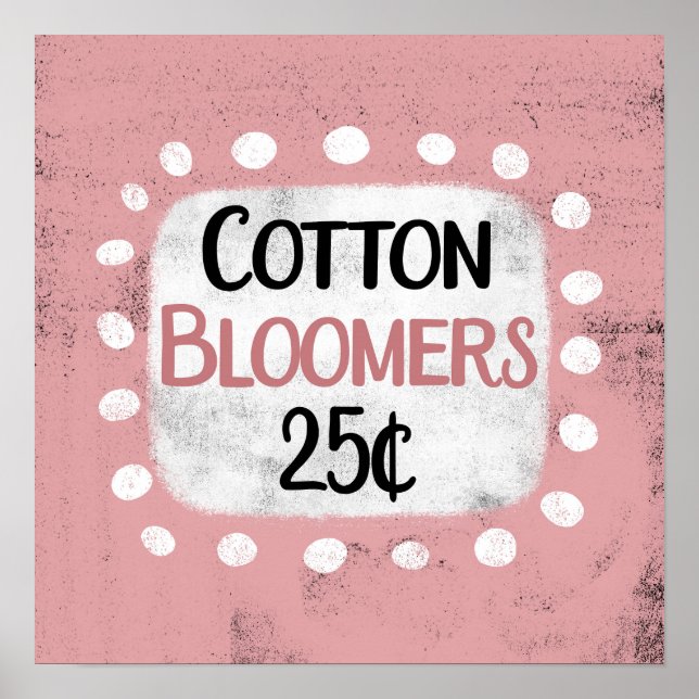 Bomullsblommor 25 cent Poster väggkonst (Framsidan)