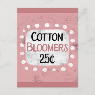 Bomullsblommor 25 cents vykort