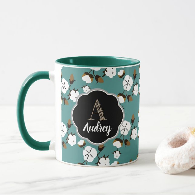 Bomullsblommor från Rustic Land Mugg (Med munk)
