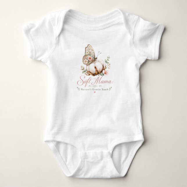 Bomullsblomsdesign T Shirt (Framsida)