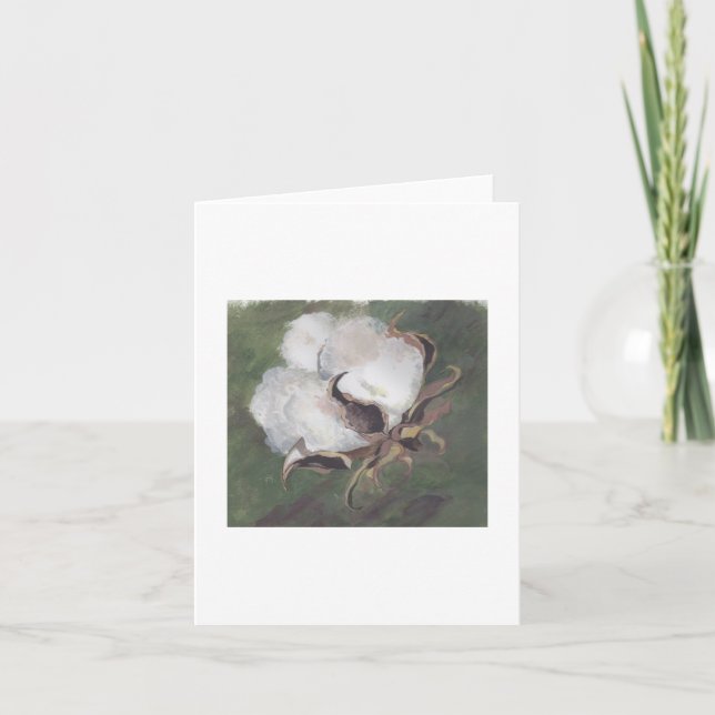 bomullsboll med grön bakgrund kort (Framsida)