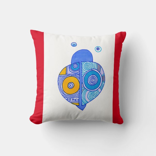 Bomullsdekorativ kudde för kung Fisher (Framsida)