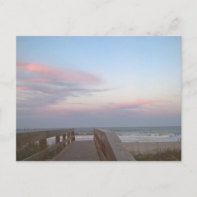 Bomullsgodis i stranden vykort (Framsida)