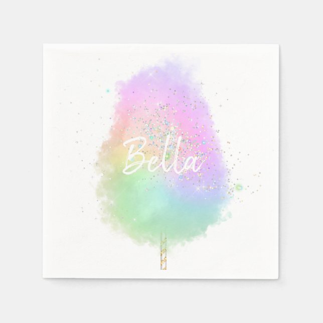 Bomullskuterirainbow glitter söt pappersservett (Framsidan)