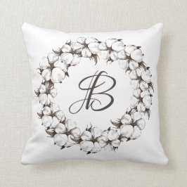 BomullsMonogramkran (kan ändra brev), Kudde