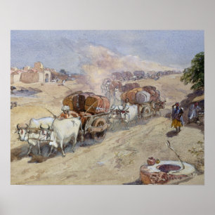 Bomullstransport, Indien, 1862 (vikt/vikt över bly Poster