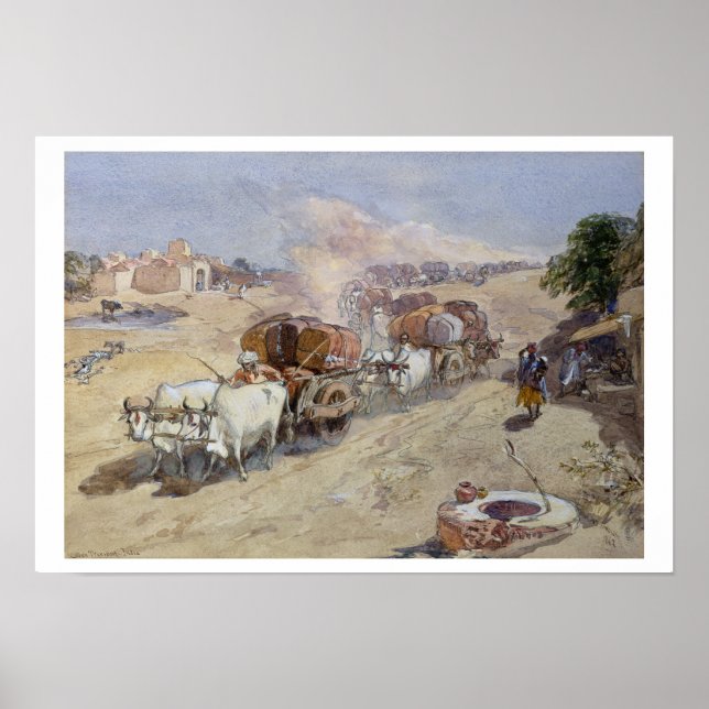 Bomullstransport, Indien, 1862 (vikt/vikt över bly Poster (Framsidan)