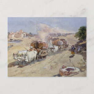 Bomullstransport, Indien, 1862 (vikt/vikt över bly Vykort