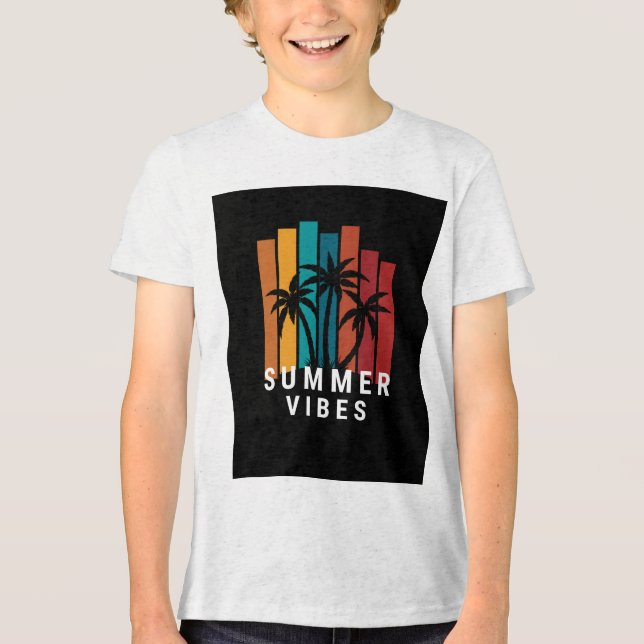 Bomullströja för barn Unisex Mjuk och Bekväm T Shirt (Framsida)