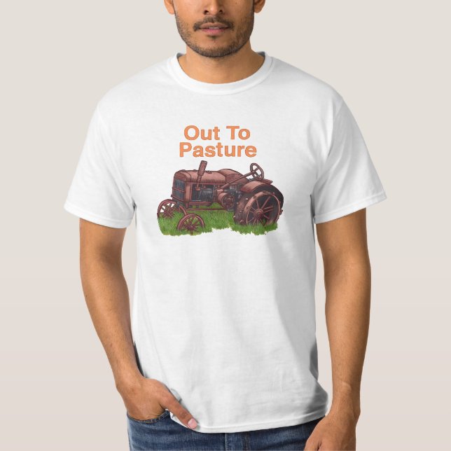 Bomullströja med illustration av Traktor och lantb Tröja (Framsida)