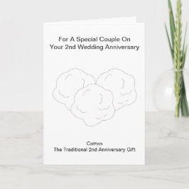 Bomullsull, Personlig 2:a Bröllop-årsdagen Kort