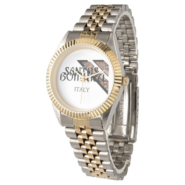 Bomura Lyxurklocka Dubbelband Guld Armbandsur (Vinklad)